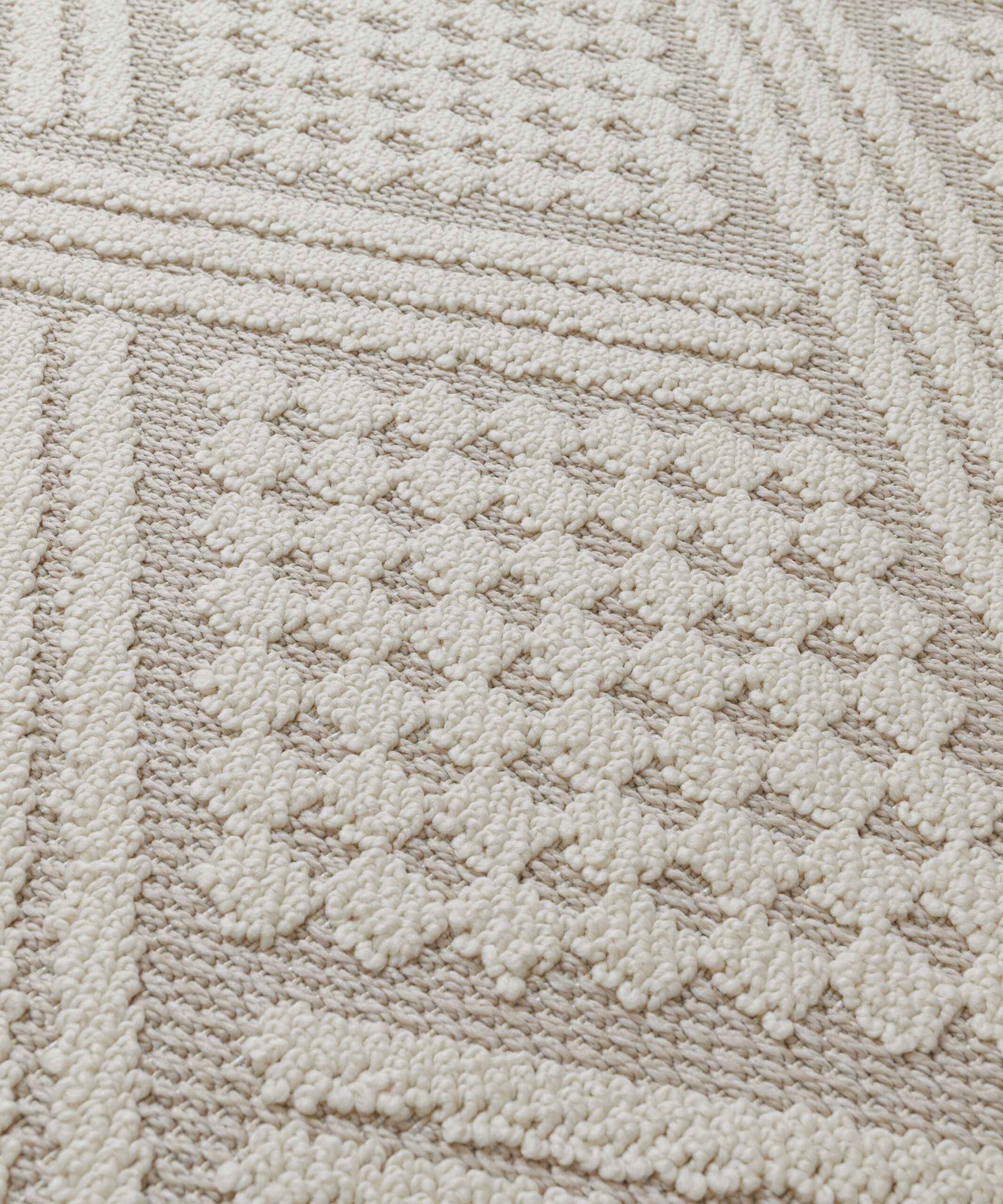 Alfombra yute exterior - Dunor Vex natural/blanco - close up Alfombra yute exterior - Dunor Vex natural/blanco - close up