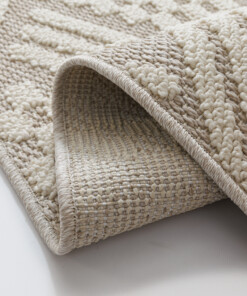 Alfombra yute exterior - Dunor Vex natural/blanco - close up, thumbnail Alfombra yute exterior - Dunor Vex natural/blanco - close up, thumbnail