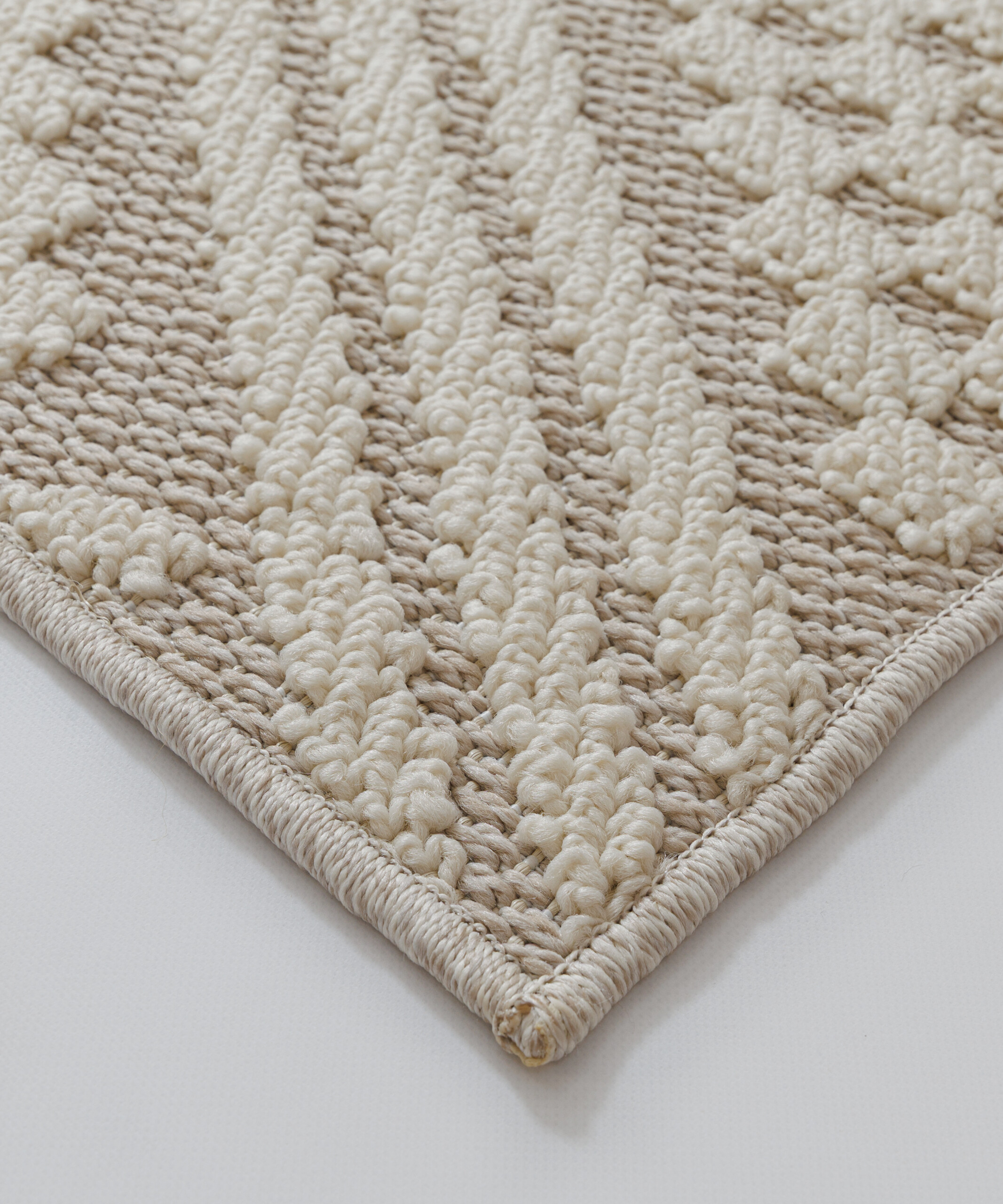 Alfombra yute exterior - Dunor Vex natural/blanco - close up Alfombra yute exterior - Dunor Vex natural/blanco - close up