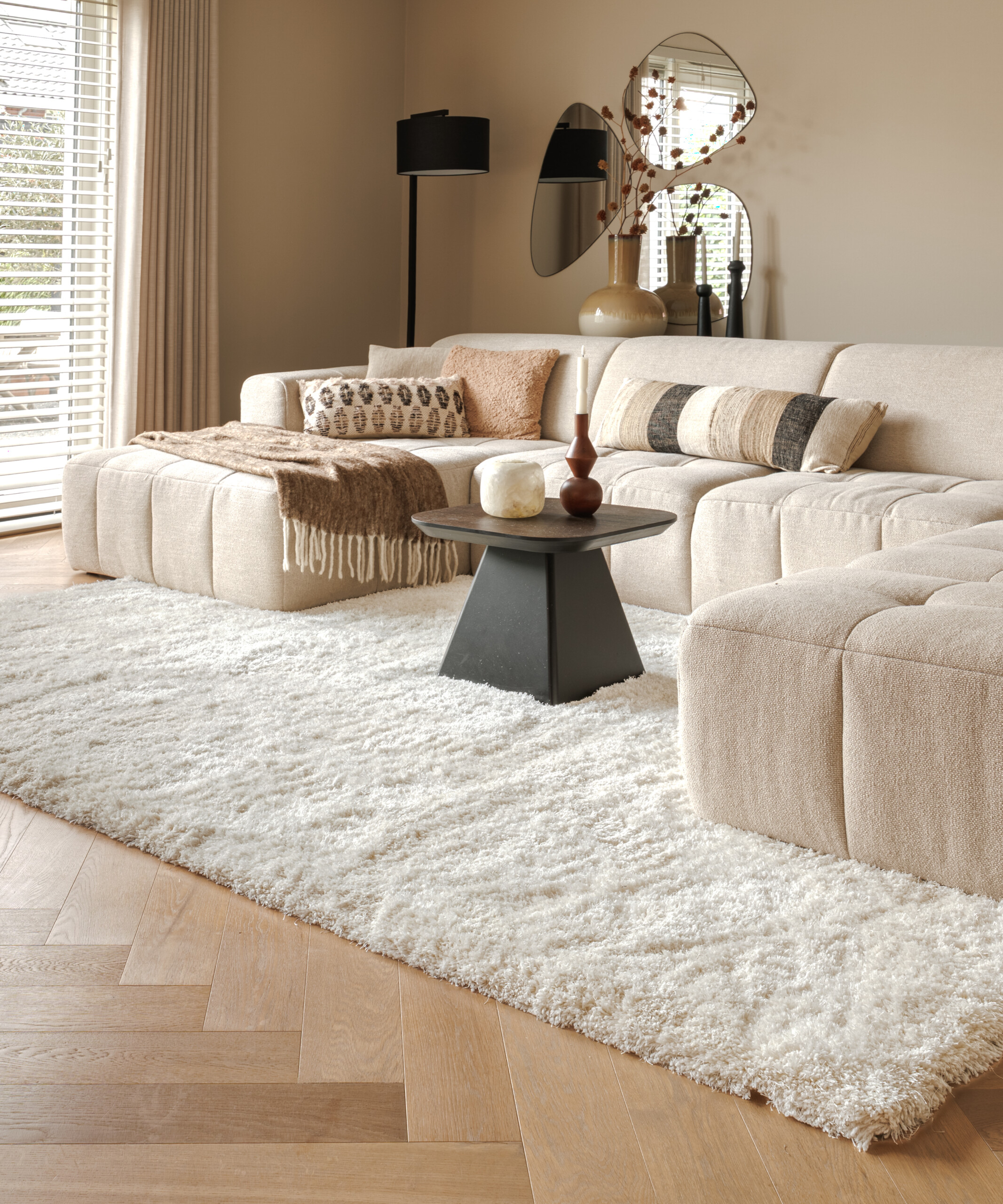 Alfombra Shaggy - Meadow Crema - sfeer Alfombra Shaggy - Meadow Crema - sfeer