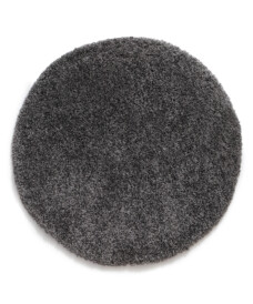 Alfombra redonda de pelo largo Shaggy Grand - Gris oscuro - overzicht, thumbnail