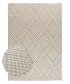 Alfombra yute exterior - Dunor Vex natural/blanco - overzicht, thumbnail