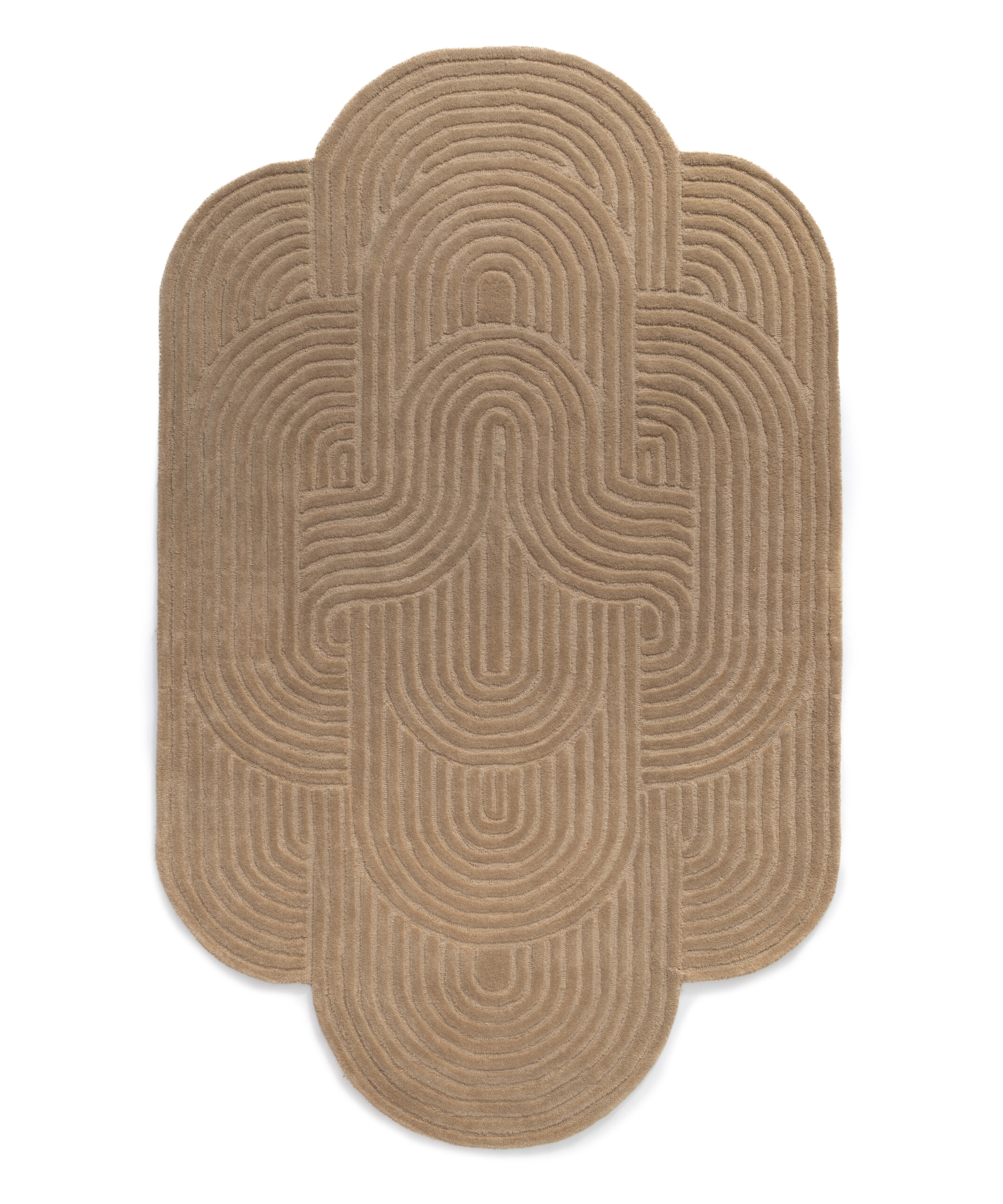 Alfombra de diseño orgánico - Balans beige - overzicht Alfombra de diseño orgánico - Balans beige - overzicht