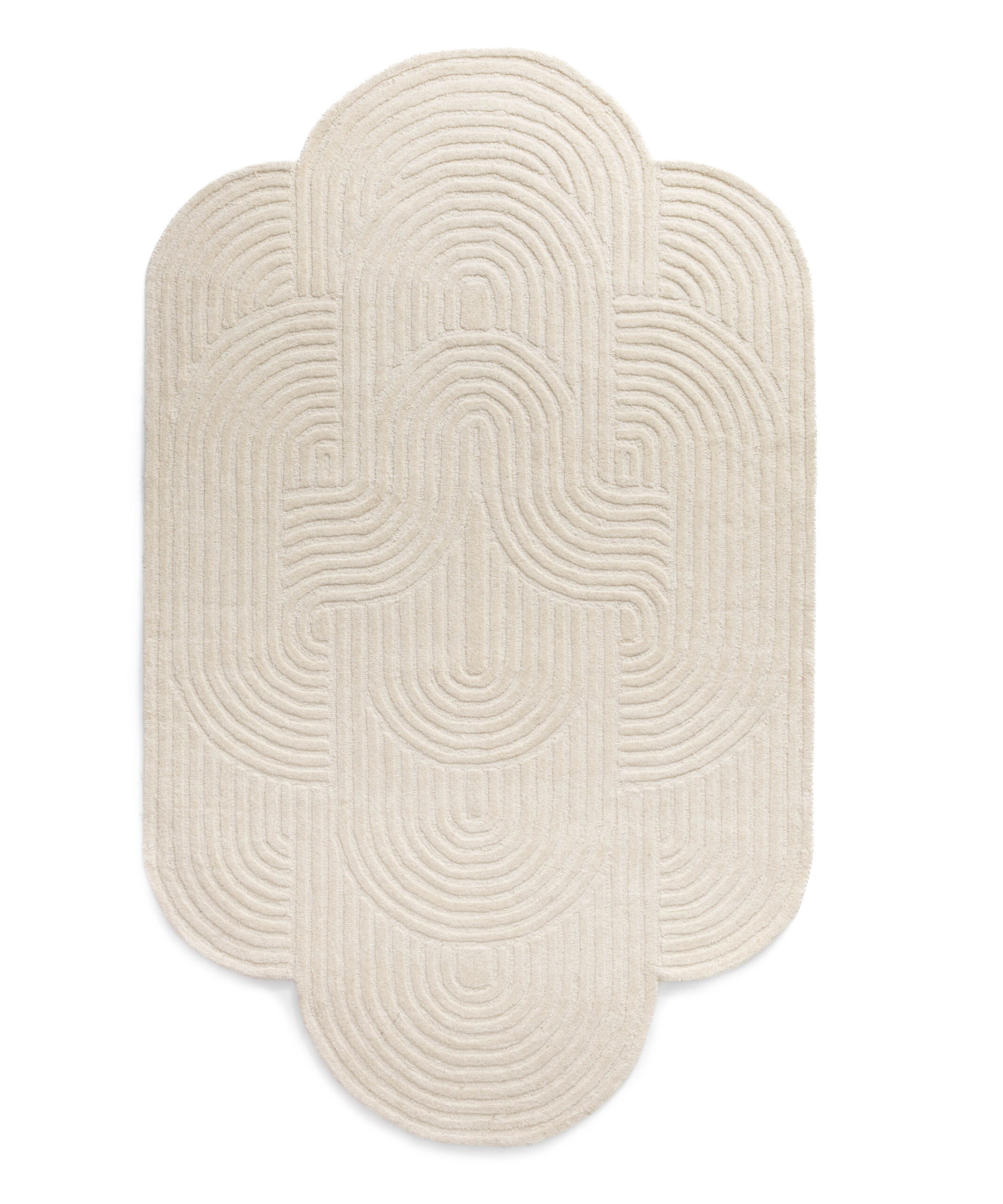 Alfombra de diseño orgánico - Balans marfil - overzicht Alfombra de diseño orgánico - Balans marfil - overzicht