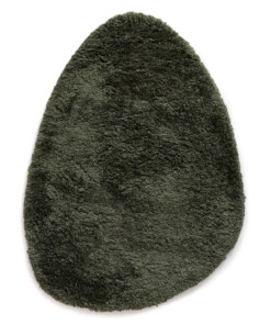 Alfombra orgánica shaggy - Sveve Pebble verde musgo - overzicht