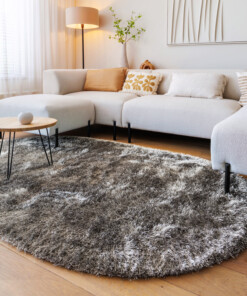 Alfombra ovalada de pelo largo - Posh Velours Gris - sfeer