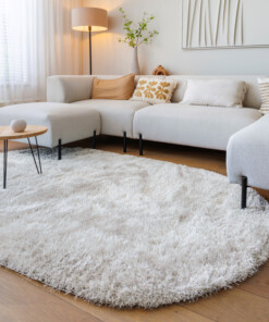 Alfombra ovalada de pelo largo - Posh Velours Gris Claro - sfeer