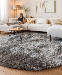 Alfombra redonda pelo largo - Posh Velours Gris - sfeer