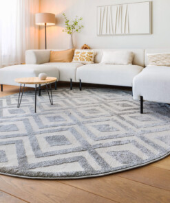 Alfombra redonda de estilo escandinavo - Contour Diamond Gris - sfeer Alfombra redonda de estilo escandinavo - Contour Diamond Gris - sfeer