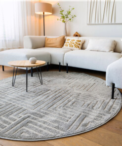 Alfombra redonda de estilo escandinavo - Contour Gem Gris - sfeer Alfombra redonda de estilo escandinavo - Contour Gem Gris - sfeer