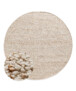 Alfombra redonda de lana - Bergull marfil/beige - overzicht, thumbnail
