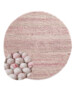 Alfombra lana redonda - Fjell crema/rosa - overzicht, thumbnail