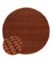Alfombra lana redonda - Fjell terracota - overzicht, thumbnail