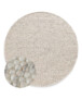 Alfombra redonda de lana - Silvull beige - overzicht, thumbnail