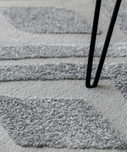 Alfombra de estilo escandinavo - Contour Diamond Gris - close up, thumbnail Alfombra de estilo escandinavo - Contour Diamond Gris - close up, thumbnail