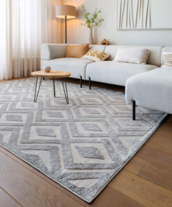 Alfombra de estilo escandinavo - Contour Diamond Gris - sfeer Alfombra de estilo escandinavo - Contour Diamond Gris - sfeer