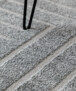 Alfombra redonda de estilo escandinavo - Contour Edge Gris - close up, thumbnail