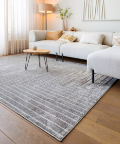 Alfombra de estilo escandinavo - Contour Edge Gris - sfeer