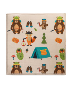 Alfombra de juegos cuadrada - Pluffy Forest animals multi - overzicht, thumbnail