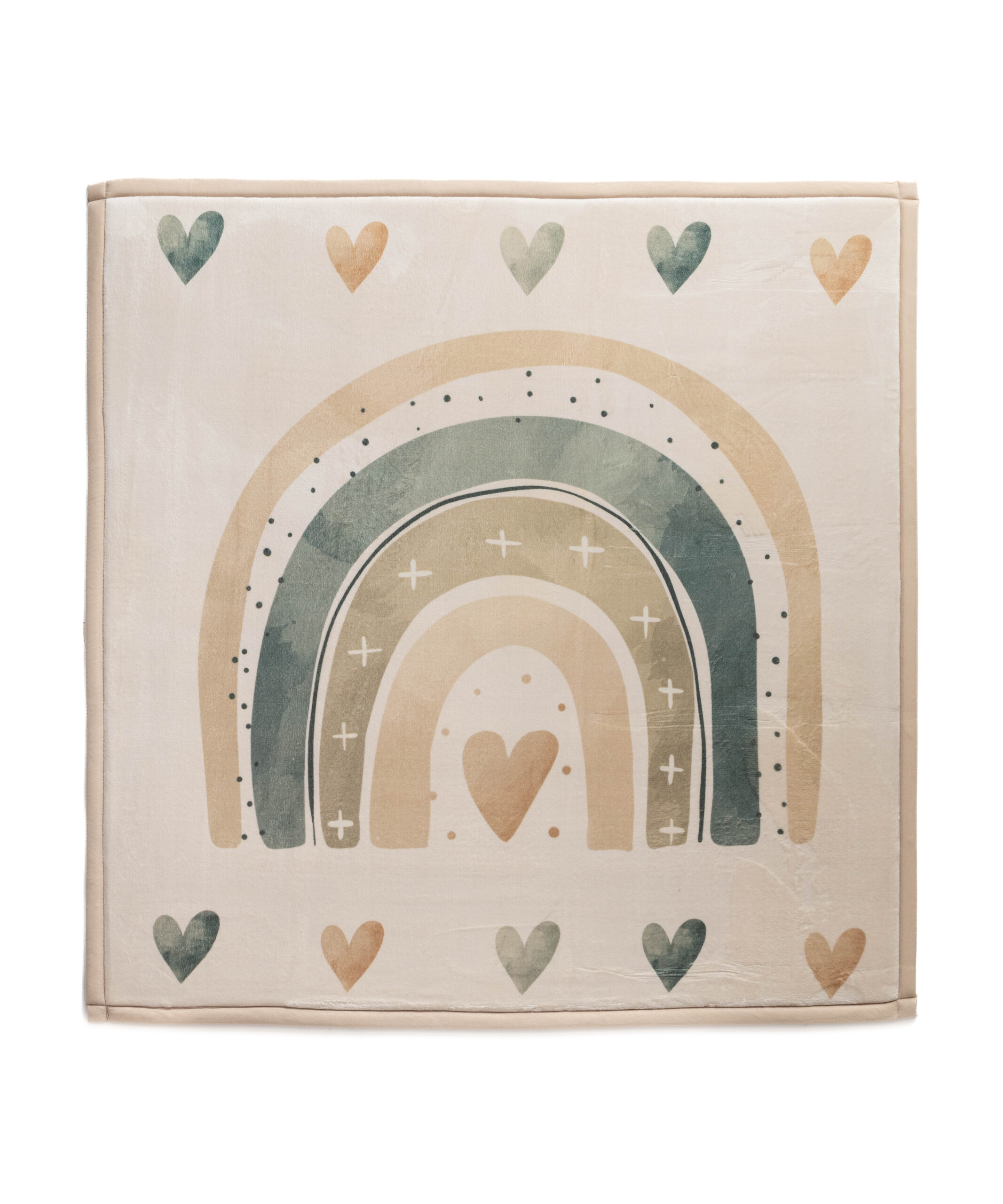 Alfombra de juegos cuadrada - Pluffy Heart crema/multi - overzicht Alfombra de juegos cuadrada - Pluffy Heart crema/multi - overzicht