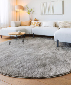 Alfombra redonda de terciopelo - Gris Flair - sfeer