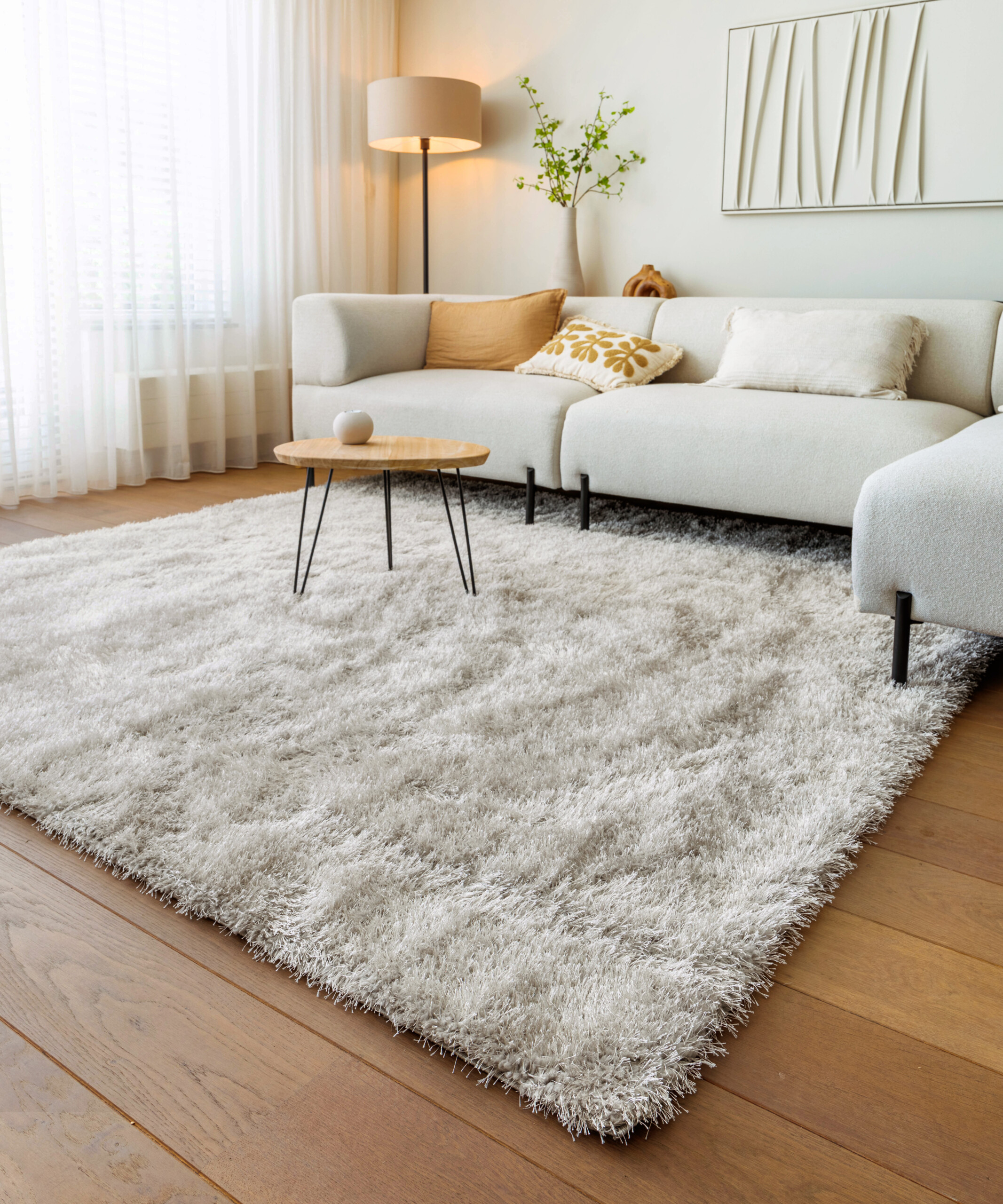 Alfombra cuadrada pelo largo - Posh Velours Gris Claro - sfeer Alfombra cuadrada pelo largo - Posh Velours Gris Claro - sfeer
