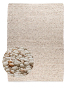 Alfombra de lana - Bergull marfil/beige - overzicht