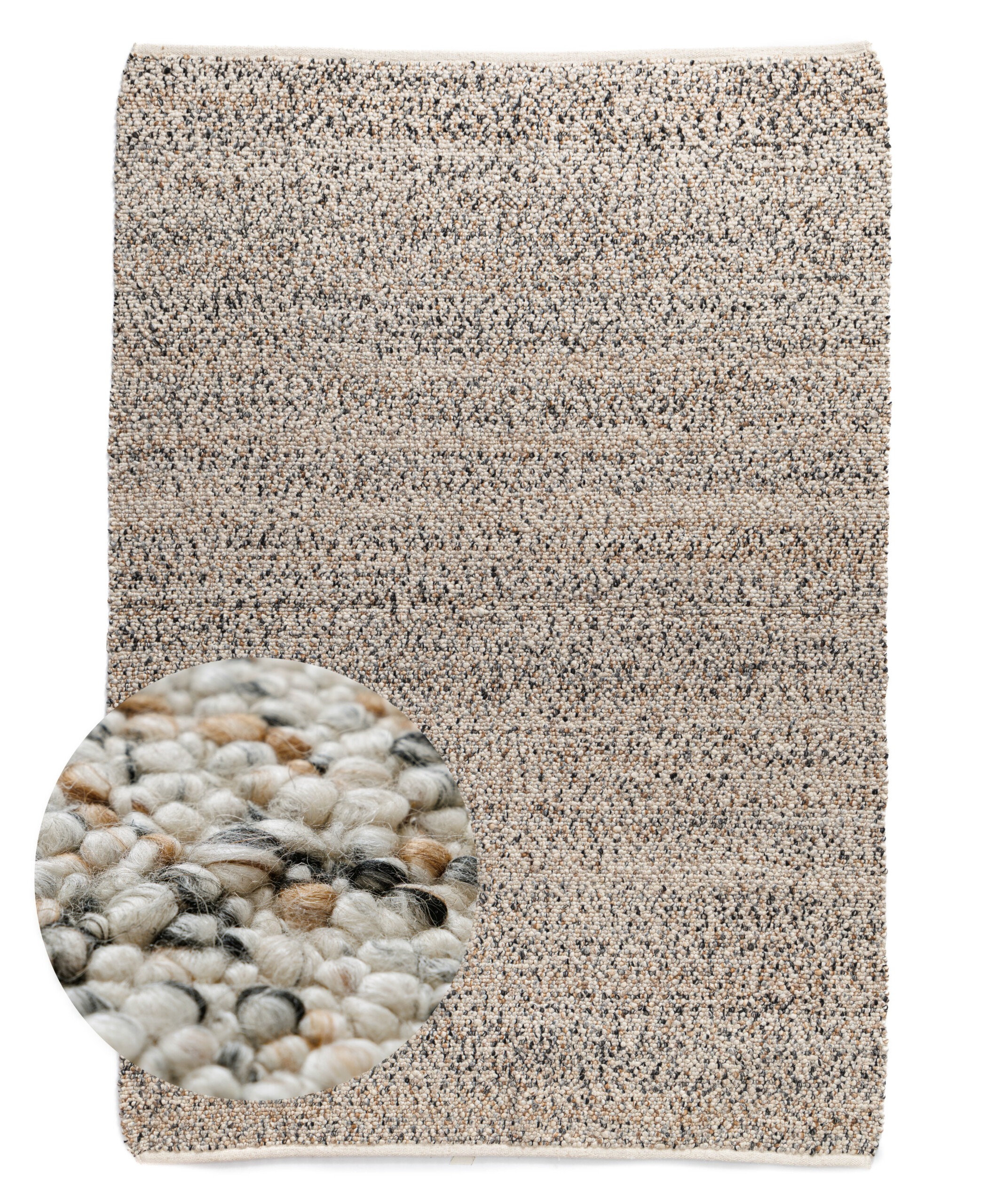 Alfombra de lana - Bergull marfil/gris - overzicht Alfombra de lana - Bergull marfil/gris - overzicht