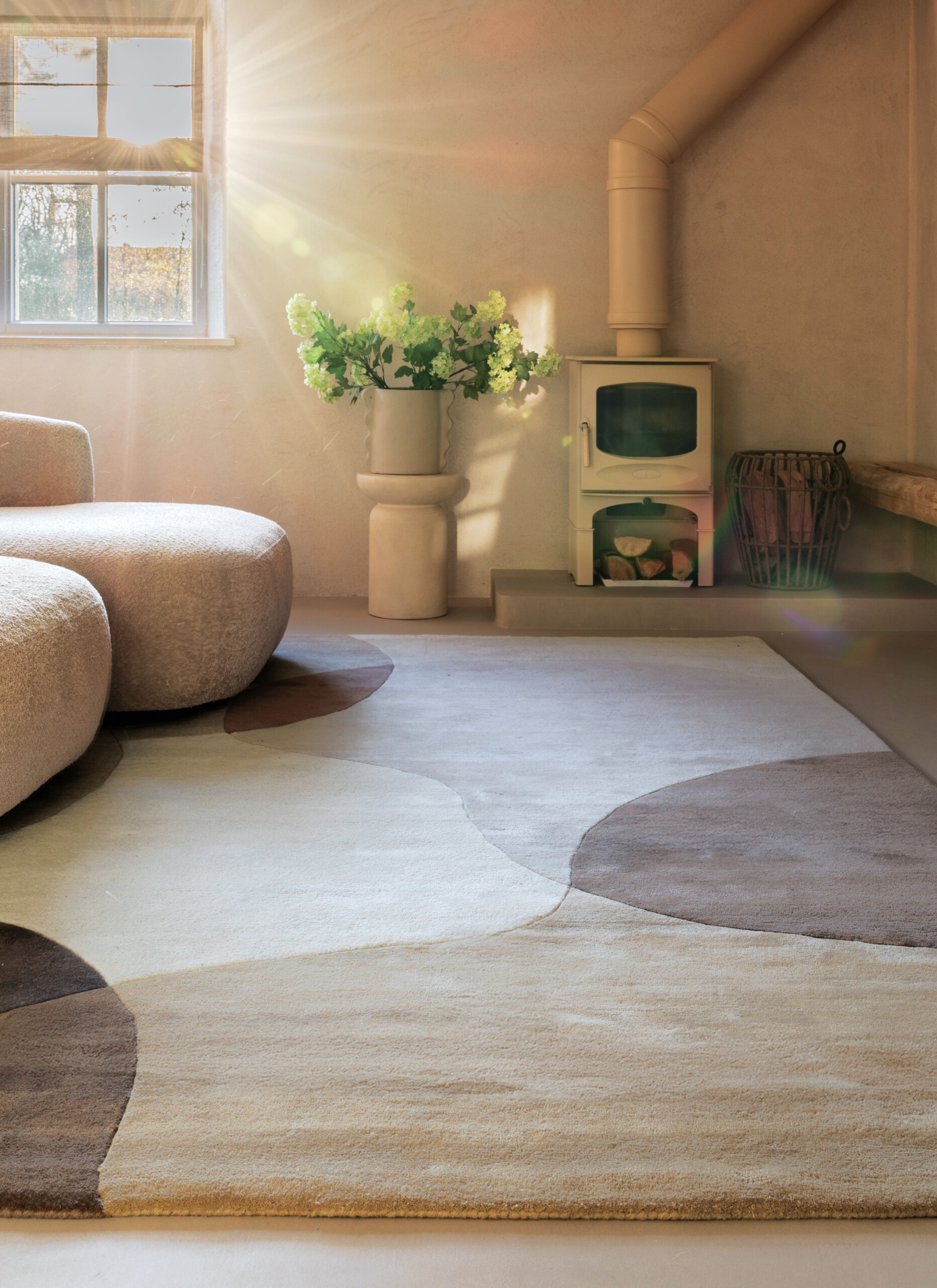 Alfombra de lana - Dune beige - sfeer Alfombra de lana - Dune beige - sfeer