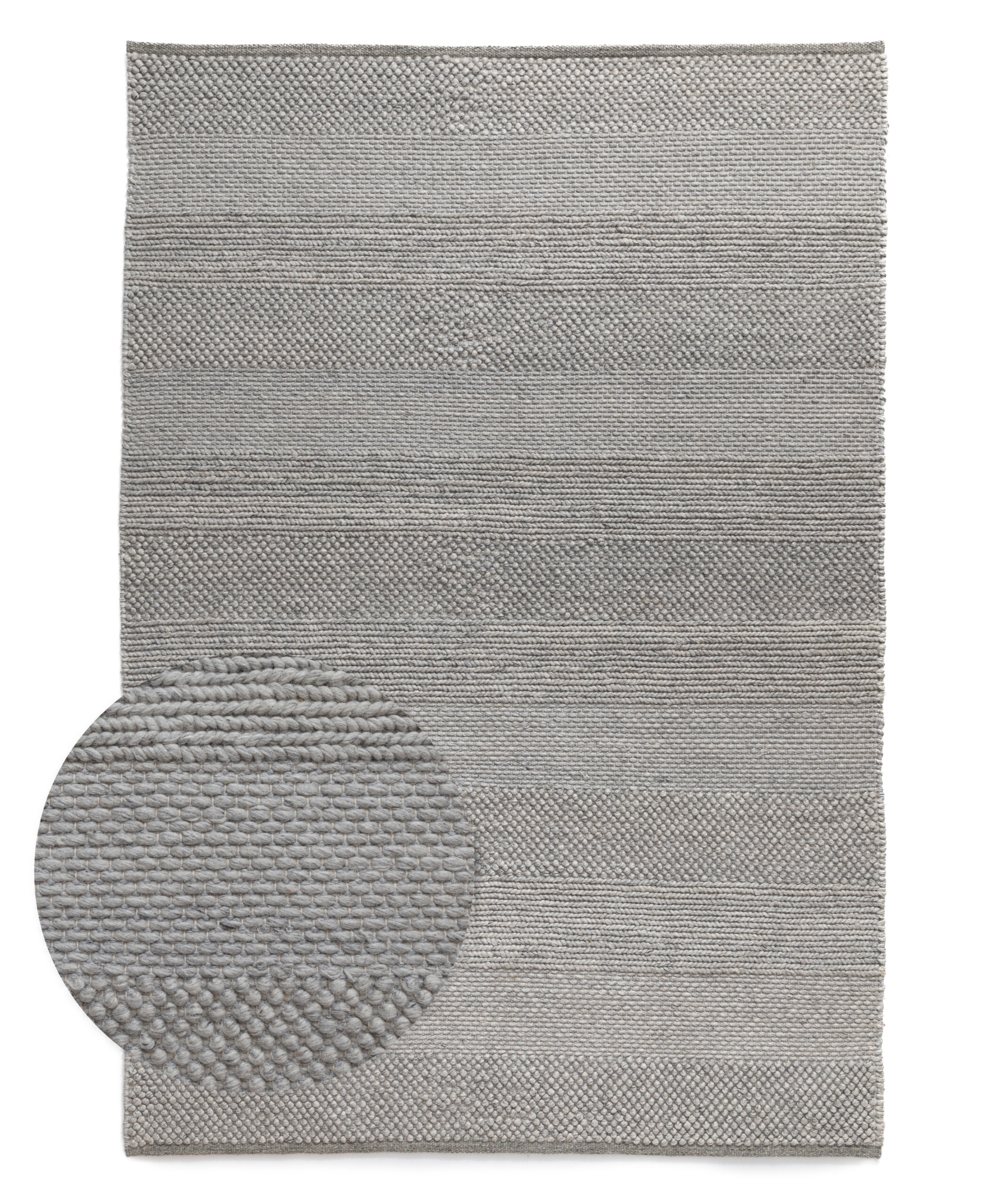 Alfombra de lana - Skift gris - overzicht Alfombra de lana - Skift gris - overzicht