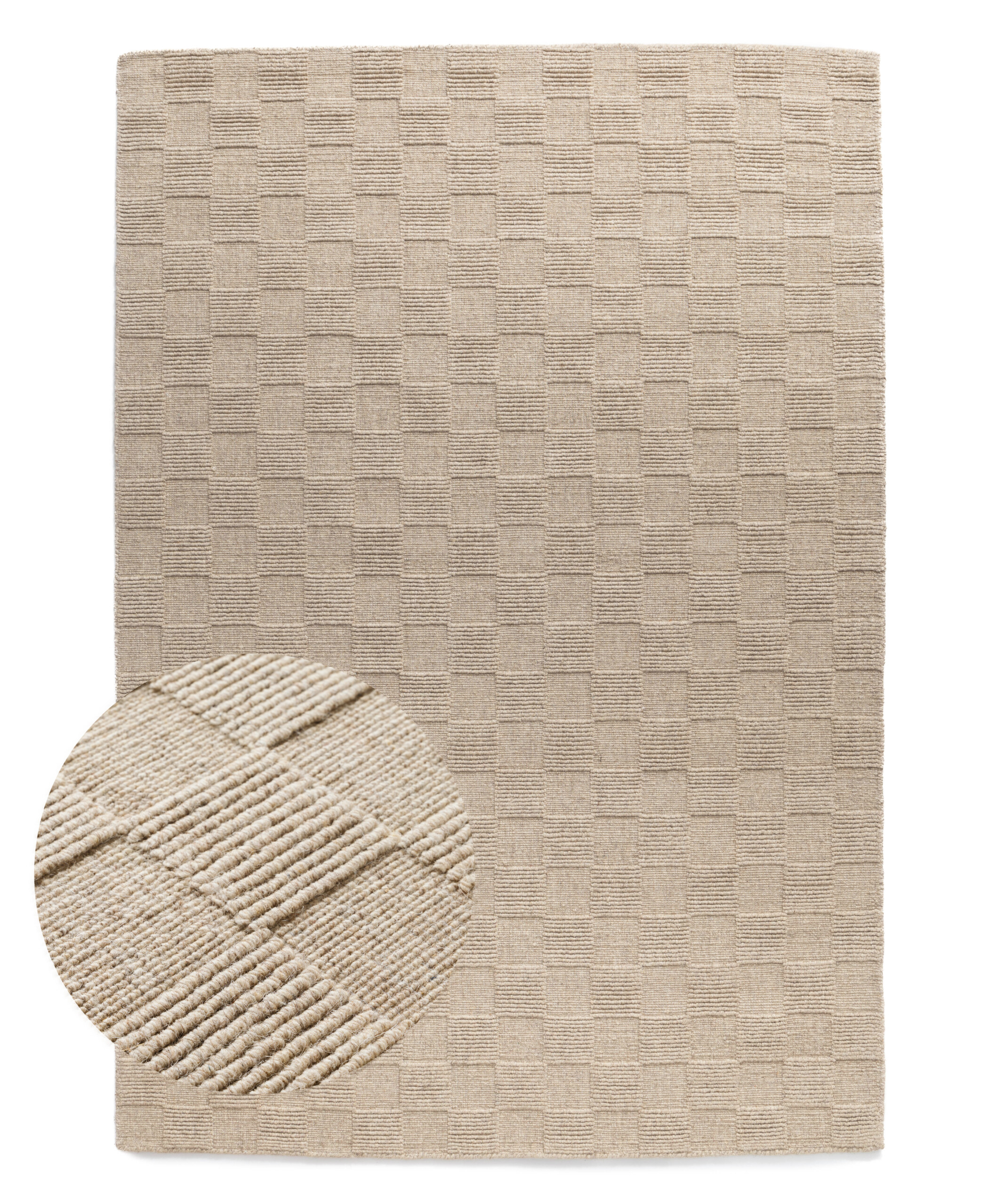 Alfombra de lana - Tavle beige - overzicht Alfombra de lana - Tavle beige - overzicht
