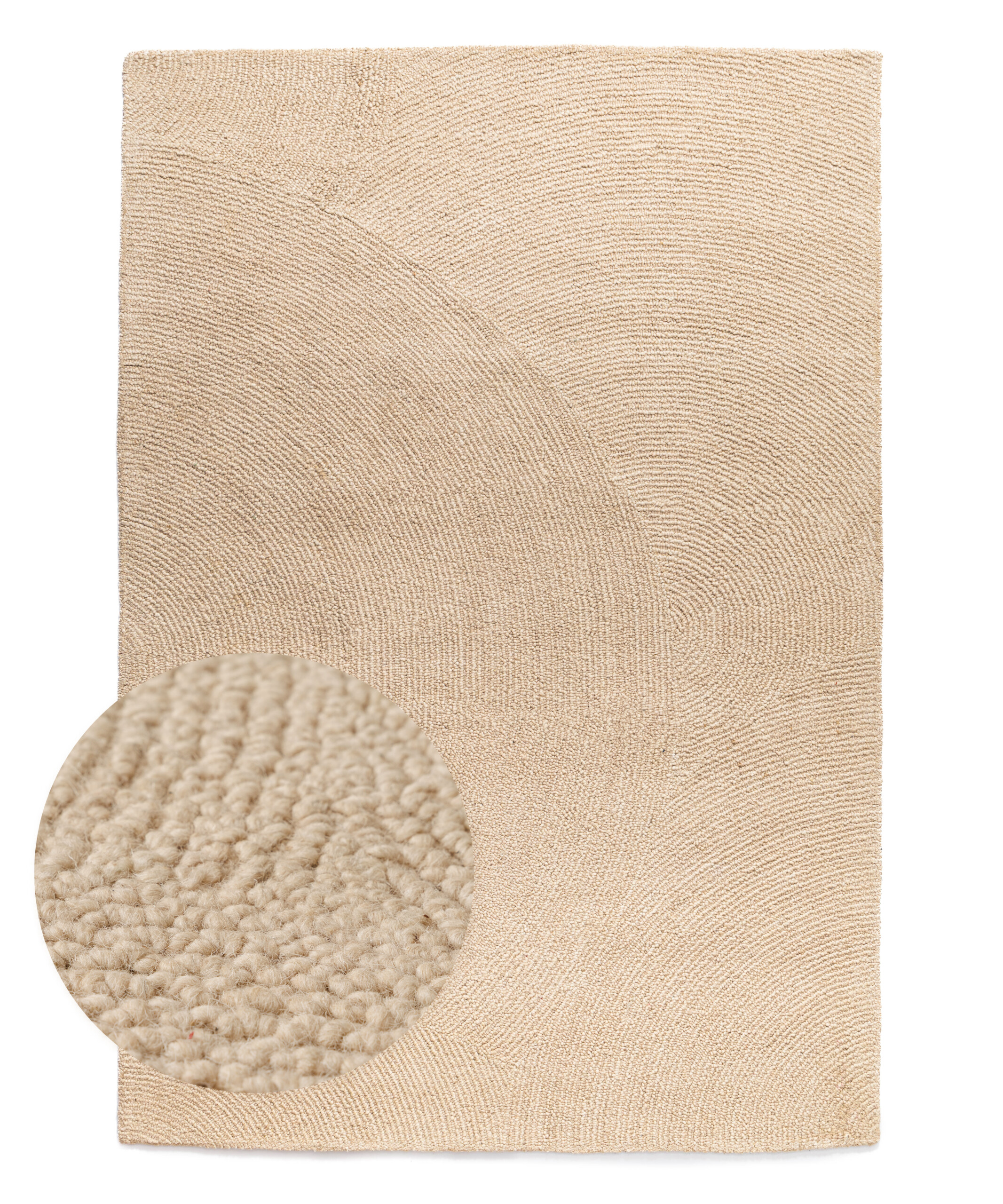 Alfombra de lana - Tvist beige claro - overzicht Alfombra de lana - Tvist beige claro - overzicht