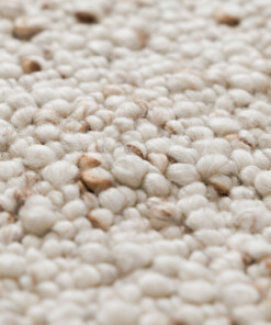 Alfombra redonda de lana - Bergull marfil/beige - close up, thumbnail Alfombra redonda de lana - Bergull marfil/beige - close up, thumbnail