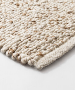Alfombra de lana - Bergull marfil/beige - close up, thumbnail Alfombra de lana - Bergull marfil/beige - close up, thumbnail