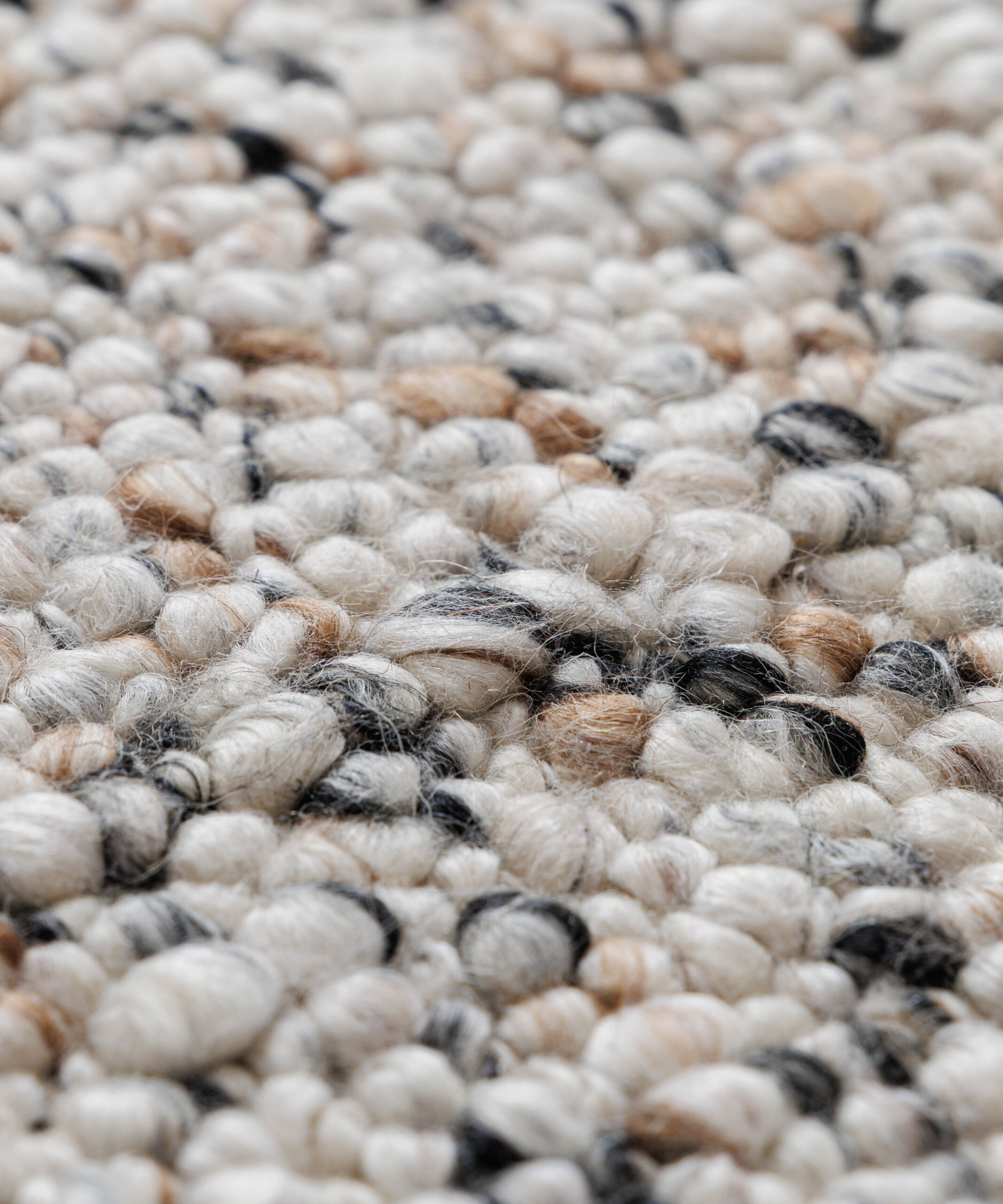 Alfombra de lana - Bergull marfil/gris - close up Alfombra de lana - Bergull marfil/gris - close up
