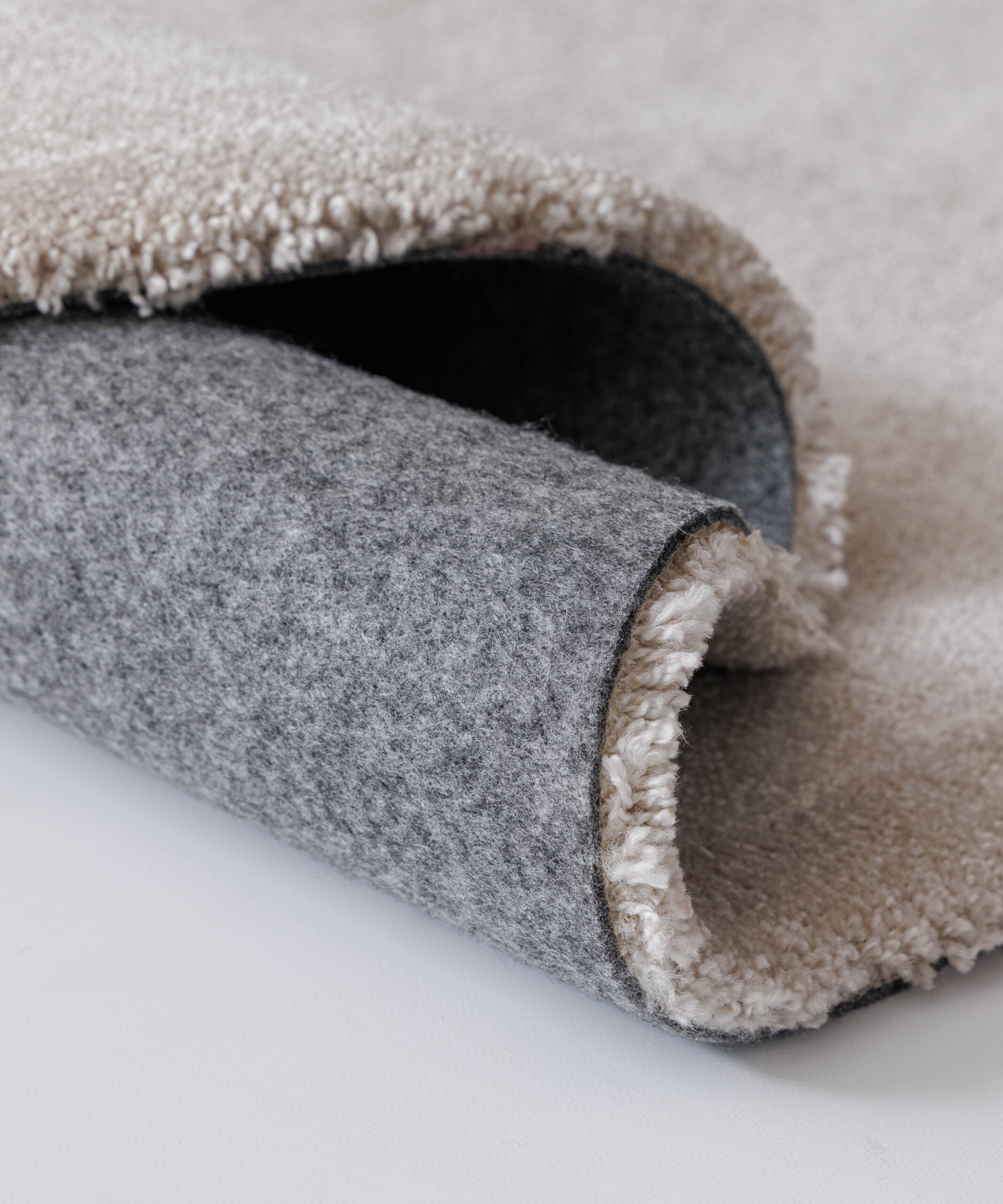 Alfombra redonda lavable - Clean Prestige beige - close up Alfombra redonda lavable - Clean Prestige beige - close up