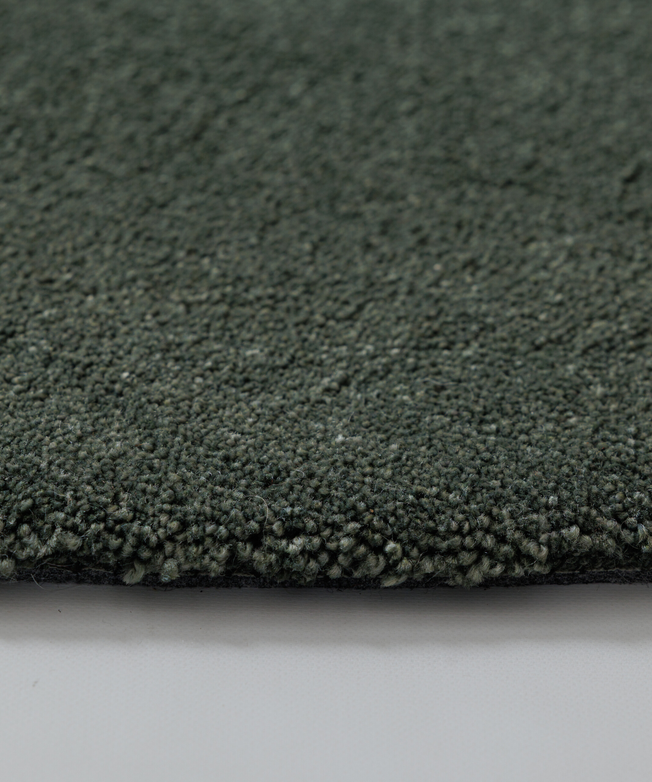 Alfombra redonda lavable - Clean Prestige verde - close up Alfombra redonda lavable - Clean Prestige verde - close up