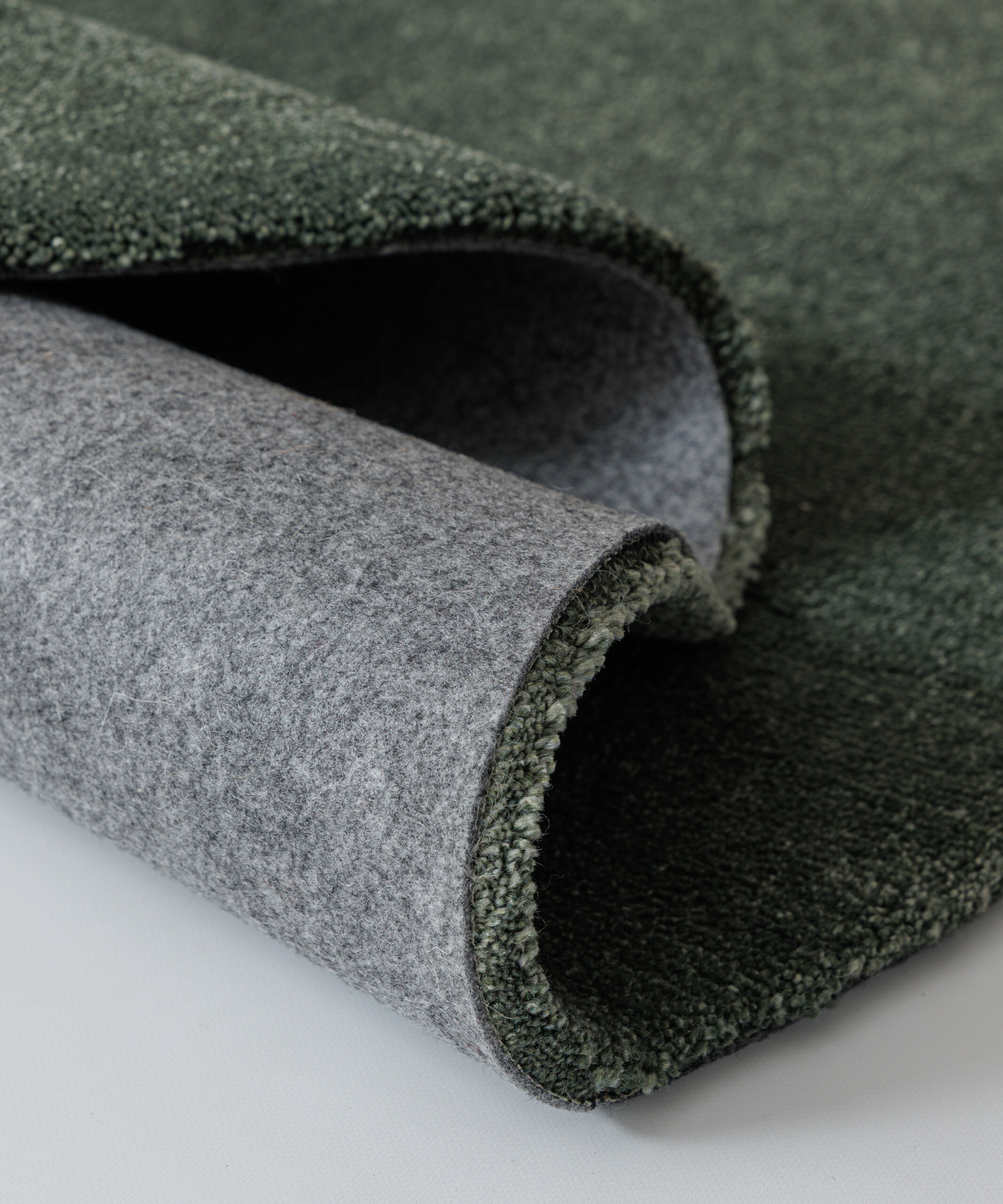 Alfombra redonda lavable - Clean Prestige verde - close up Alfombra redonda lavable - Clean Prestige verde - close up