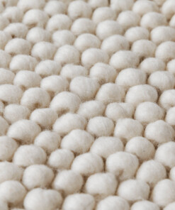 Alfombra lana redonda - Fjell blanco - close up, thumbnail