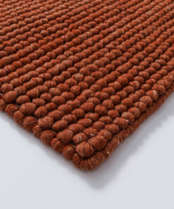 Alfombra lana - Fjell terracota - close up