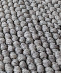 Alfombra lana redonda - Løkke gris claro - close up, thumbnail Alfombra lana redonda - Løkke gris claro - close up, thumbnail