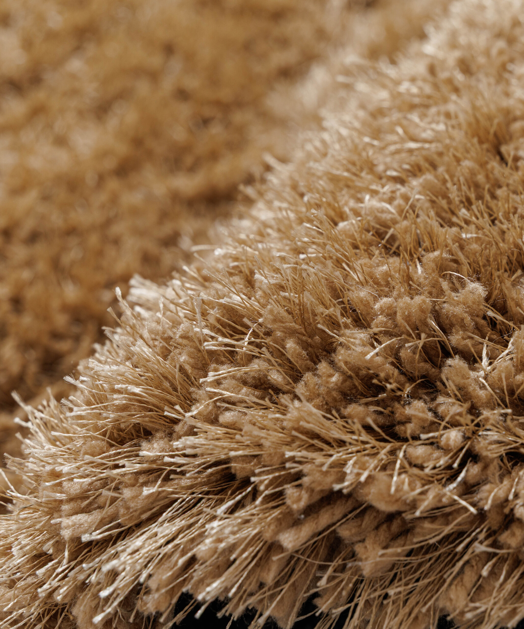 Alfombra redonda Shaggy - Meadow Beige - close up Alfombra redonda Shaggy - Meadow Beige - close up