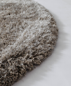 Alfombra redonda Shaggy - Meadow Gris - close up, thumbnail Alfombra redonda Shaggy - Meadow Gris - close up, thumbnail