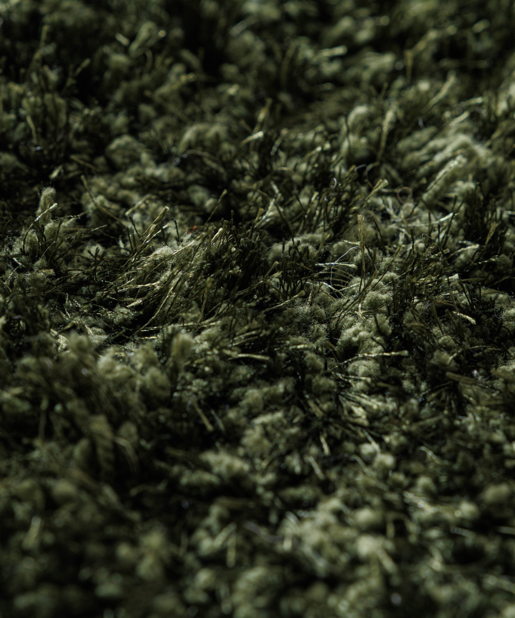 Alfombra Shaggy - Meadow Verde Oliva - close up Alfombra Shaggy - Meadow Verde Oliva - close up