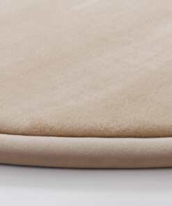 Alfombra redonda infantil - Pluffy beige - close up, thumbnail Alfombra redonda infantil - Pluffy beige - close up, thumbnail