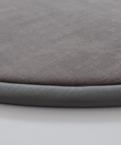 Alfombra redonda infantil - Pluffy gris oscuro - close up, thumbnail Alfombra redonda infantil - Pluffy gris oscuro - close up, thumbnail