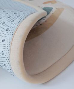 Alfombra redonda infantil - Pluffy Heart crema/multi - close up