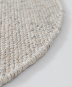 Alfombra redonda de lana - Silvull beige - close up, thumbnail Alfombra redonda de lana - Silvull beige - close up, thumbnail