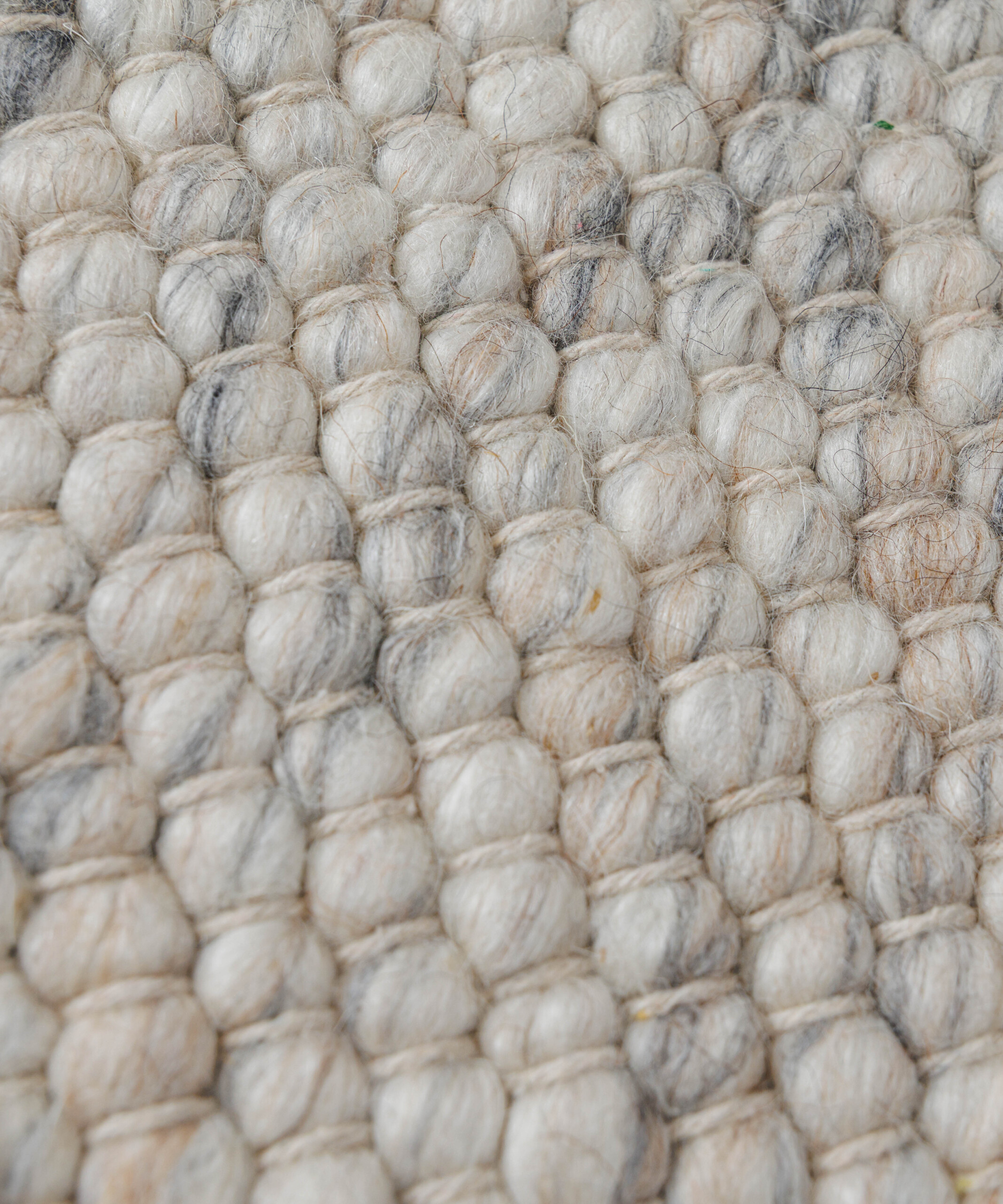 Alfombra redonda de lana - Silvull beige - close up Alfombra redonda de lana - Silvull beige - close up
