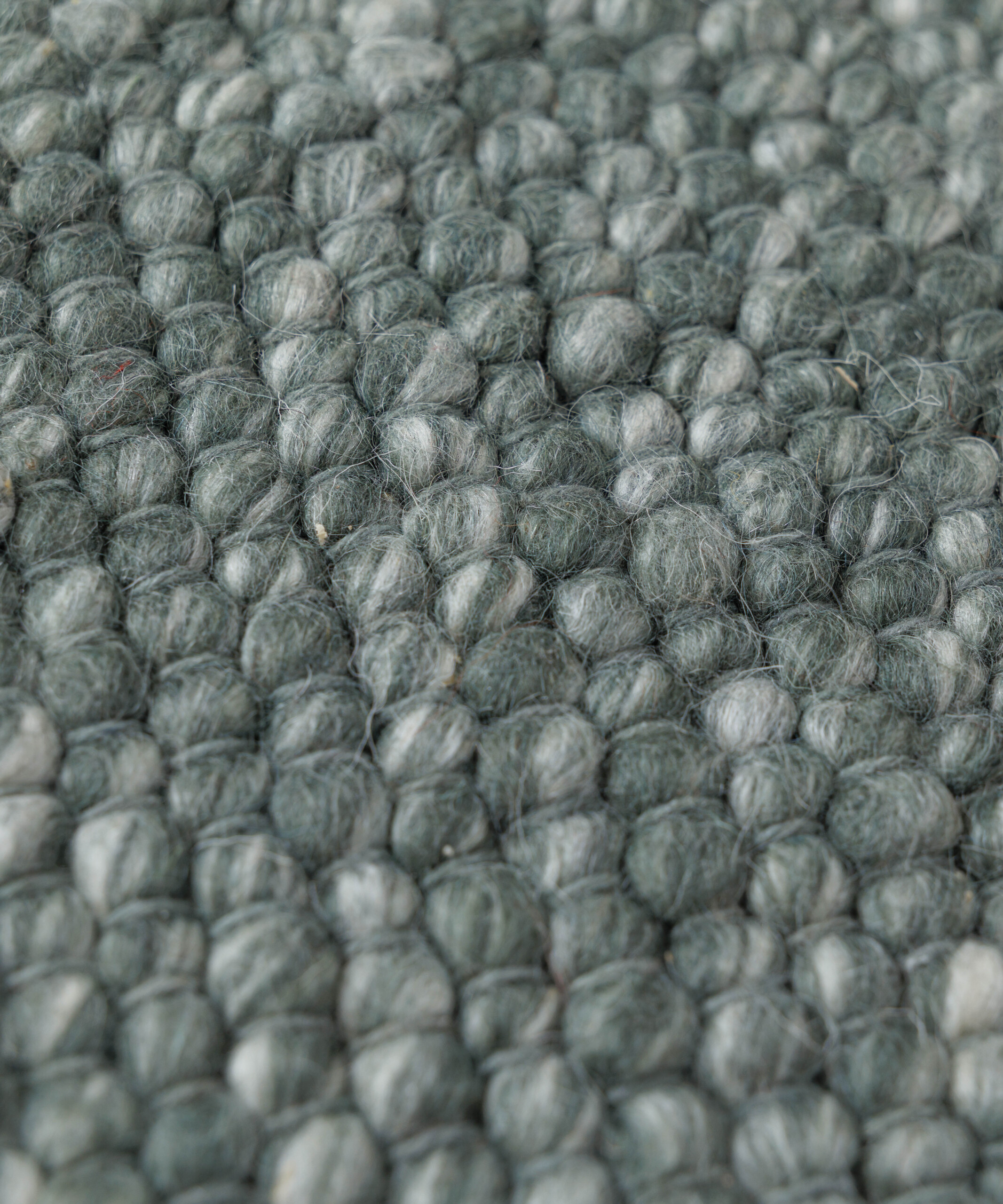 Alfombra de lana - Silvull verde - close up Alfombra de lana - Silvull verde - close up